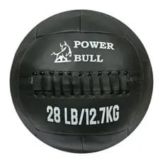 Wall Ball 12,7 kg Medicine Ball Bola de Peso Couro Academia Fitness Treinamento Funcional Cross Fit