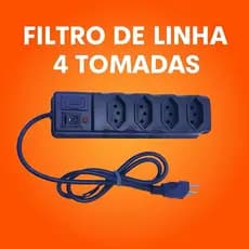 Filtro de Linha 4 Tomadas Extensão Elétrica Régua 10A