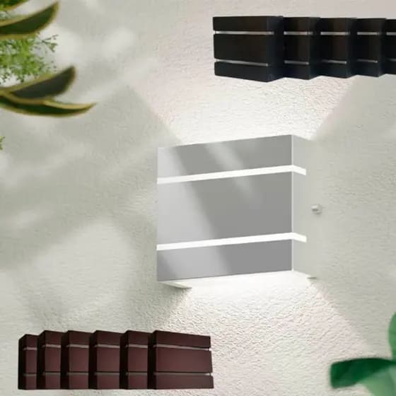 Arandela Luminária Parede Externa 2 Frisos Bivolt Branco