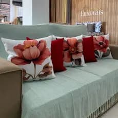 Kit com 5 Capas de Almofada 45x45 Estampadas Decorativa Suede Para Sala Alta Qualidade
