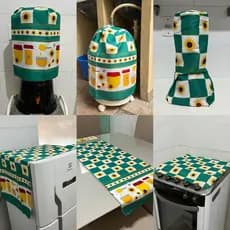 Jogo de Cozinha Estampado Oxford Kit 6 Peças Diversas Estampas