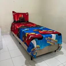 Jogo de Lençol Infantil 2 Peças Carros Personagens Desenho Menino Menina