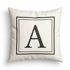 1 Capa de Almofada Decorativa Incial Letras 45x45 Suede Alta Qualidade