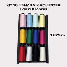 Kit com 10 Linhas de Costura Xik Setta 120 – 1829m (2000 jardas) | +200 Cores Disponíveis