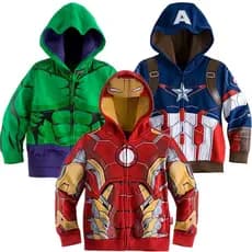 Jaqueta Infantil Masculina De Super-Herói Vingadores Capitão América/Homem-Aranha Para Crianças