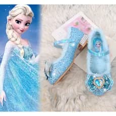 Disney Frozen Novos Sapatos De Princesa elsa Inverno De Outono Cristal Para Crianças Meninas Dançando Festa Saltos Altos