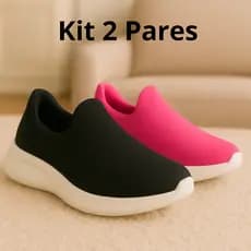 KIT 2 PARES Tênis Infantil Calce Fácil Menino E Menina Escolar
