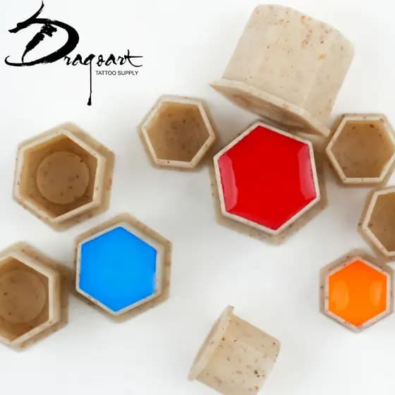 Batoques Biodegradável C/ 200 Uni Dragoart Tattoo Tamanho S M L