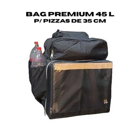 Bag Mochila Termica Material EXTRA  REFORÇADO  motoboy entregador 8 Pizza  45 l com Isopor LAMINADO