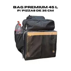 Bag Mochila Termica Material EXTRA  REFORÇADO  motoboy entregador 8 Pizza  45 l com Isopor LAMINADO
