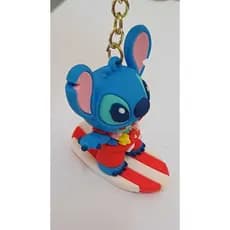 Chaveiro Stitch Disney - PVC e Corrente Dourada