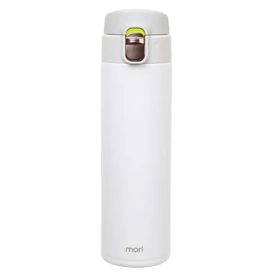 GARRAFA TÉRMICA AÇO INOX HEDEBY 500ML BRANCA - PAREDE DUPLA  ISOLAMENTO A VÁCUO!
