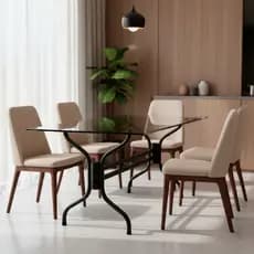 Base de Mesa Cozinha Jantar Para Tampos 75x1.20 Vidro Granito Marmore Armação em Aço 4 Lugares