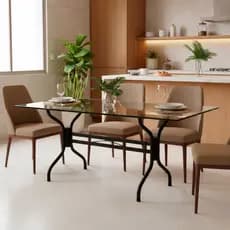 Base Pe Mesa 75x1.50 Armação Ferro Retangular Para Tampos de Vidro Marmore Madeira Granito Estrutura