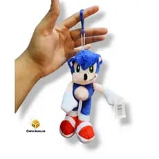 Chaveiro/pingente de pelúcia do Sonic 15 cm