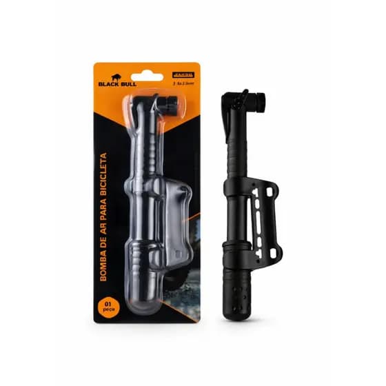 Bomba De Ar Portátil Compacta Suporte Bicicleta Inflador Manual Leve Resistente