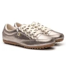 Sapatênis Feminino Casual De Couro Legitimo Leve Confortável