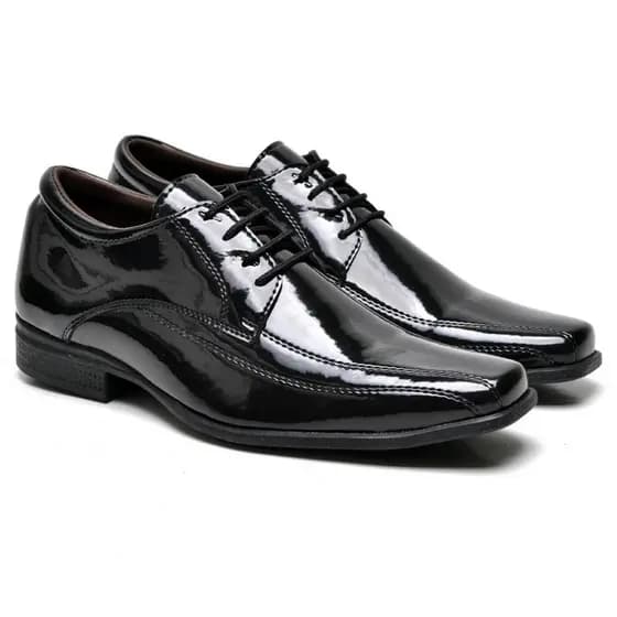 Sapato Social De Amarrar Verniz Masculino