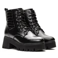 Bota Coturno Feminina Tratorada com Plataforma Conforto e Estilo para Seu Dia a Dia