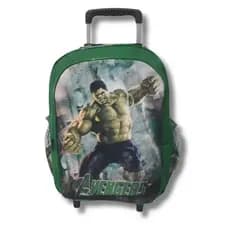 Mochila Escolar com Rodinha Reforçada Mochila Hulk Infantil Menino Mochila Grande de Carrinho Escola