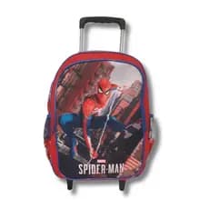 Mochila de Rodinha Menino Mochila Escolar Infantil Com Desenho Estampa Homem Aranha Mochila Infantil Grande C/Carrinho