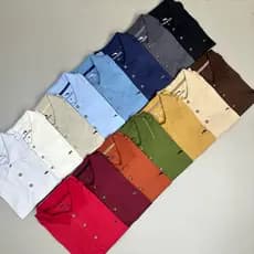 Gola Polo Camisa Casual Camiseta Gola Polo Masculina 100% Algodão Fio 30.1 Várias Cores