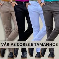 Calça Masculina Alfaiataria Sarja Esporte Fino Bolso Embutido com Lycra Tecido Premium