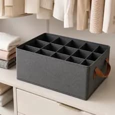 Caixa Organizadora Dobrável Multiuso Velutti Organize Resistente Organiza Gavetas Roupas e Objetos
