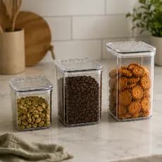 Kit Potes Herméticos Vedação Premium BellaKeep Organizador Cozinha