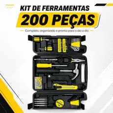 Kit Ferramentas Jogo 200 Peças Profissional Com Maleta Organizadora Completa Vortek