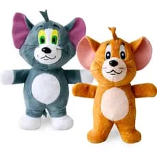 Kit Tom e Jerry 2 bonecos de Pelucia fofinho para Brincar ou Decorar Chaveiro