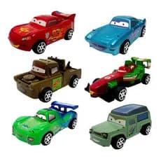 Kit 6 Carrinhos Filme Carros 3 Relampago Mcqueen Roda Livre