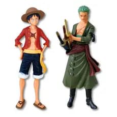 Kit One Piece Luffy E Zoro Bonecos Pvc Action Figure Coleção