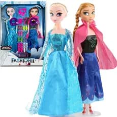 Kit 2 Bonecas Frozen Anna E Elsa 30cm Musical C/ Acessórios