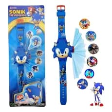 Relógio Sonic Projetor De Imagens Infantil Brinquedo Criança