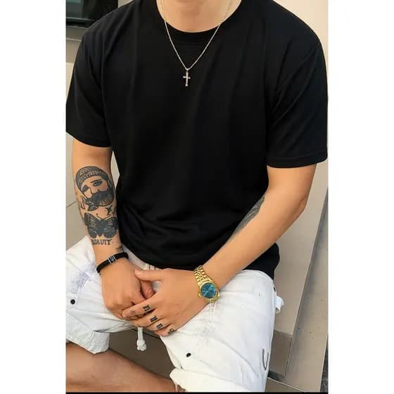 Camiseta Básica Masculina 100% Algodão Premium