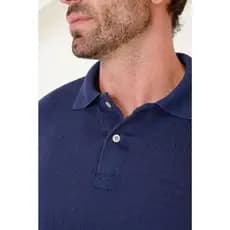 Camisa Polo Masculina Tricô Tricotada Premium Com Botão Old Money Luxo