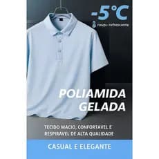 Camisa Polo Masculina Tecido Tech Confortavel Casual