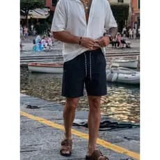 Short Tactel Mauricinho Praia Piscina Academia Estilo Neymar Poliéster