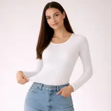 Body Feminino Adulto Segunda Pele Termico Manga Longa Premium