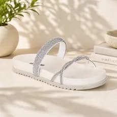 Papete Sandalia Feminino Chinelo Off White Estilo Shoes