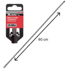 Broca Concreto 10x600mm Encaixe Sds Plus Martelo Perfurador - MTX 7106255