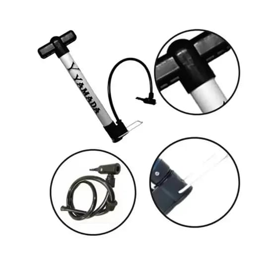 Bomba De Ar Encher Pneu De Bicicleta Bola Bike YAMADA 30 cm Carro Moto Facil Com Bico