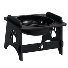 Comedouro Pet Elevado Anti Engasgo Para Cães e Gatos Bebedouro Suspenso MDF Tigela Pote