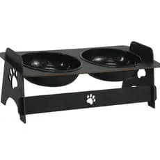 Alimentador Elevado para Gato e Cachorro Pet Com 2 Tigelas Pote de Ração Cães e Gatos