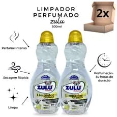 Kit 2 Limpador Multiuso Perfumado Zulu Coala 500ml Vários Aromas Casa Limpa Cheiro Duradouro