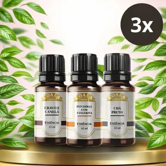 Kit 3 Coala Essência 10ml - Essência para Aromatizador - Vários Aromas