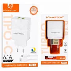 Carregador TipoC 2USB Hmaston para Múltiplos Dispositivos