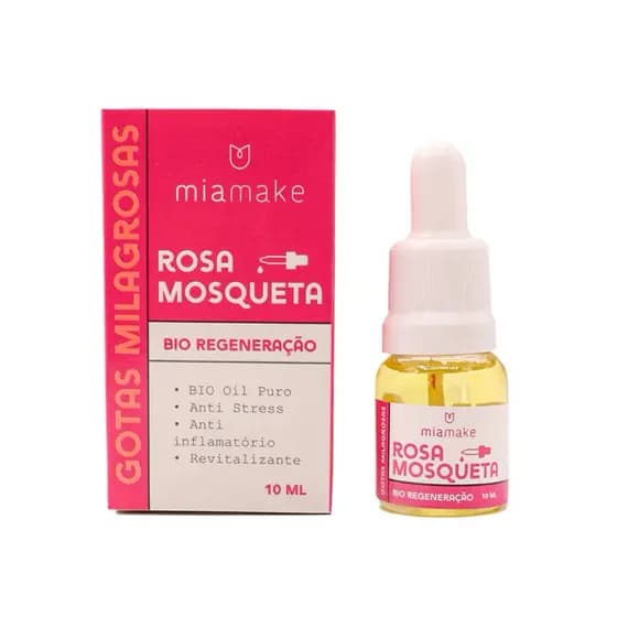 Óleo de Rosa Mosqueta Gotas Milagrosas 10ml Mia Make