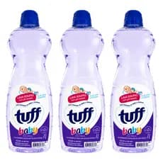 Lava Roupa Líquido Kit 3 Un Neutro Tuff Baby Limpeza 1L
